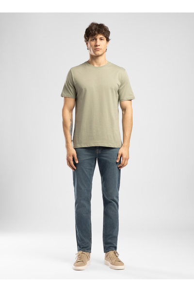 Lee Cooper Yağ Yeşili Erkek Regular Fit T-Shirt 262 LCM 242001 BASELO OLIVE