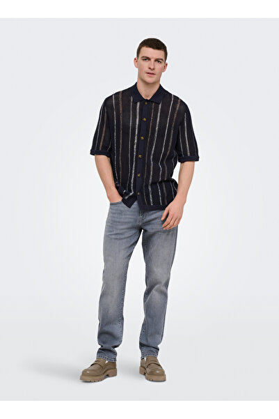 Only & Sons Gri Erkek Normal Fit Taşlamalı Denim Pantolon 22037007 ONSWEFT JA...