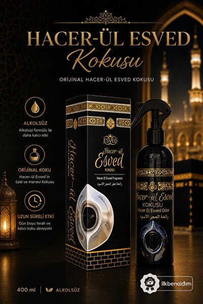 Zey-Al Hacerül Esved Kokusu 400 ml Oda ve Seccade Spreyi | Kalıcı, Manevi Koku