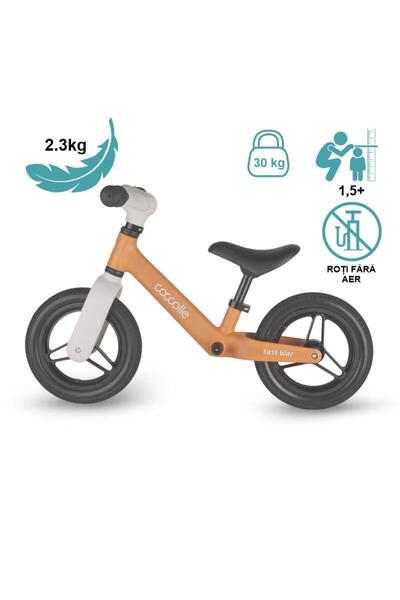 Coccolle Bicicletă fără pedale First Way, culoare bej cookie