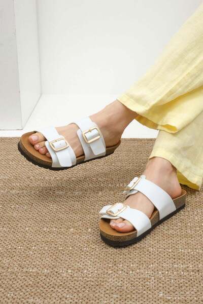 Mio Gusto Παντόφλες Ορθοπεδικής Σόλας Lily White Color