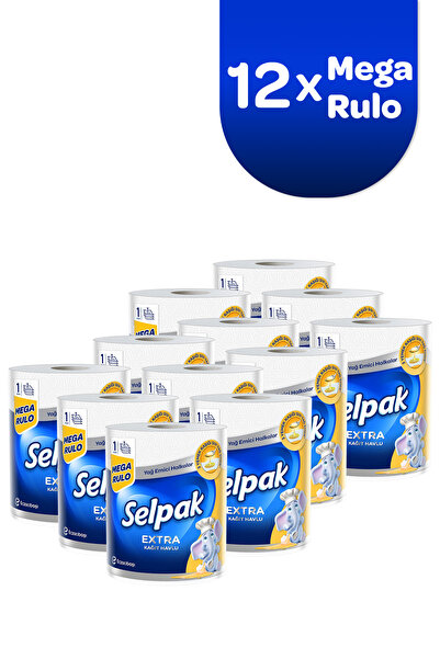 Selpak ® 1=3 Yağ Emici Mega Rulo Havlu 12'li