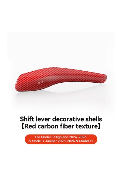 Choice Red YZ For Tesla Model Y 2025 Juniper Carbon Fiber Gear Shift Cover AB...