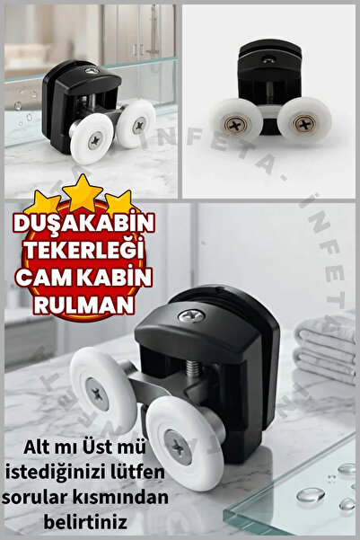 İnfeta Duşakabin Tekerleği Cam Kabin Tekeri Rulman Sessiz Kayar Sistem
