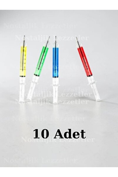 Nostaljik Lezzetler Şırınga Model 0.7 Uçlu 10 Adet Hediyelik Doktor Ve Hemşir...