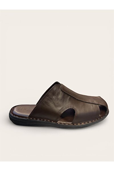 Kristal Kr.340 Full Orthopedic Leather Indoor Slippers