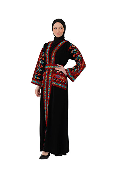 Zaytoon Palestinian Embroidered Modern Abaya – Luxurious Lexus Fabric
