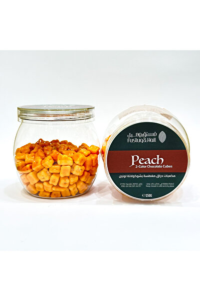 Fustuq & Hail Double Colored Chocolate Coated Peach Cubes