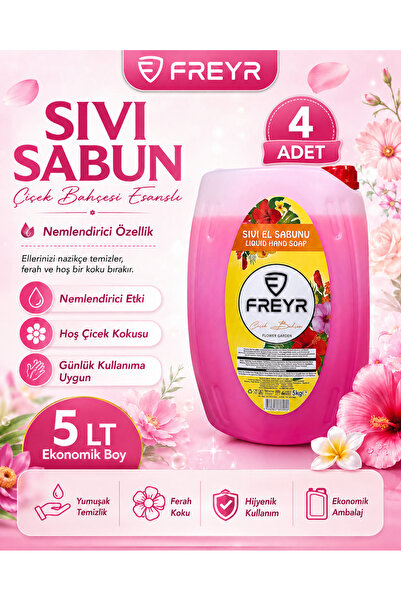 FREYR 5 Lt Moisturizing Liquid Hand Soap - Extra Flower Garden Perfumed