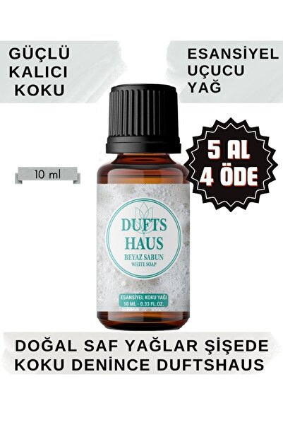 duftshaus Beyaz Sabun Esansiyel Uçucu Koku Yağı Difüzör Esansı Buhurdanlık Ya...