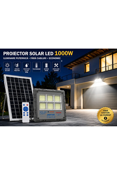 Jortan Proiector Solar LED Exterior