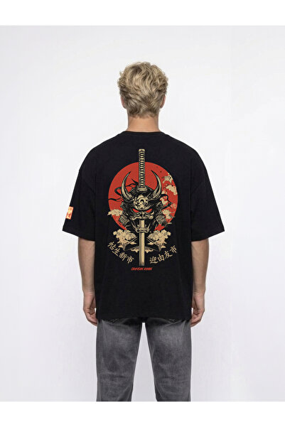 Siyah Oversize Crimson Ronin Unisex T-shirt