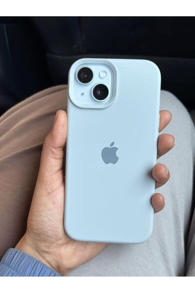 luxewear iPhone 15 Uyumlu Silikon İçi Kadife Lansman Telefon Kılıfı