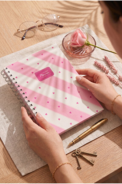 White Notebook A5 Spiralli Süresiz Renkli Planlayıcı Ajanda Motivasyon Sayfal...