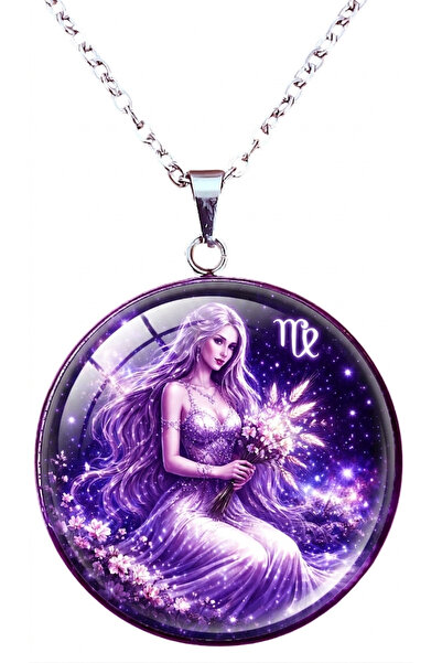 Oxolux, Lavinia Colier din seria Zodiac, in cutie cadou, design cosmic mov, b...