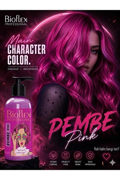 Bioflex Amonyaksız Pembe Saç Boyası 250 ml Kokusuz Su Bazlı Orange Hair Dye