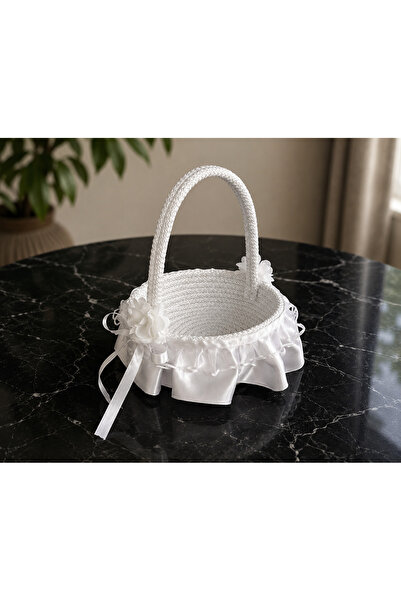 asdk Süslü sepetler/nişan/düğün/nedime/kına 19 cm çapında yuvarlak 6 cm derin...