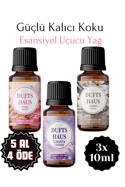 duftshaus Pudra, lavanta, Vanilya Saf Esansiyel Uçucu Yağ Buhurdanlık Yağ Dif...