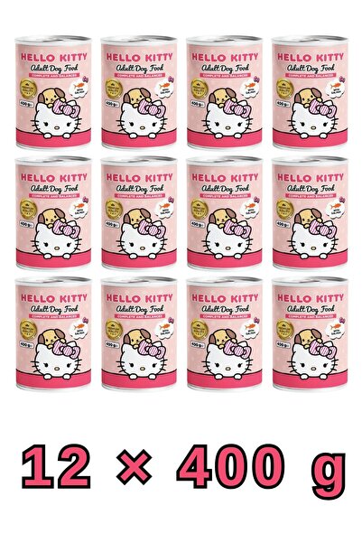 Hello Kitty Adult Dog Salmon (400g) ×12 Cans : Omega-rich for coat health & e...