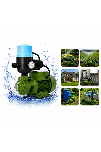 OPTIVEX Paket Hidrofor Otomatik Su Pompası 0.5 Hp 1" Hidrofor Set Pompa 1 Kat...