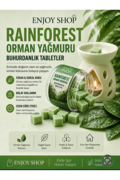 ENJOY SHOP 20 ADET RAİN FOREST ( ORMAN YAGMURU ) KOKULU DOGAL NATUREL BUHURDA...