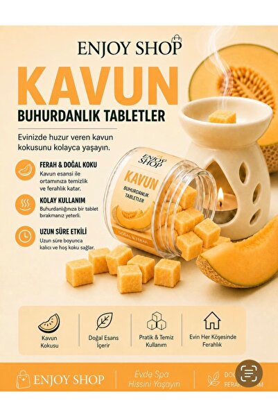 ENJOY SHOP 20 ADET KAVUN KOKULU ( MELON ) DOGAL NATUREL BUHURDANLIK WAX MUM T...