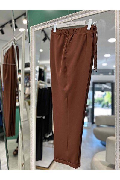 Modario Huma Fabric Pants with Folded Legs - Brown - 48