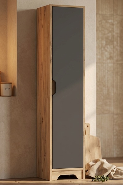 L'occi Concept Dorge 5 Raflı Çok Amaçlı Dolap Tek Kapaklı Kiler ve Mutfak Dol...