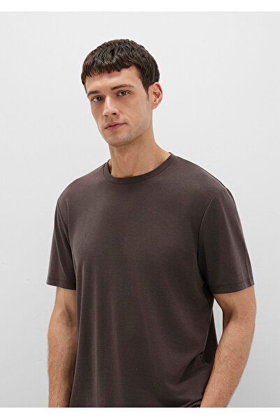 Mavi Μπλουζάκι με λαιμόκοψη καφέ Basic Regular Fit / Κανονική εφαρμογή 061286...