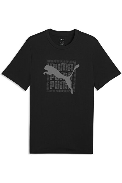 Puma 691775 Γραφικό T-Shirt Ανδρικό T-Shirt ΜΑΥΡΟ