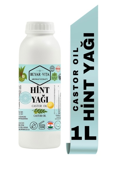 BEYARVİTA Hint Yağı, 1 Litre - plastik bidon - (castor oil) soğuk sıkım