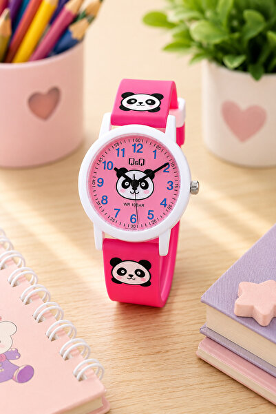Q&Q 10 Atm Waterproof Girls' Wristwatch with Silicone Strap