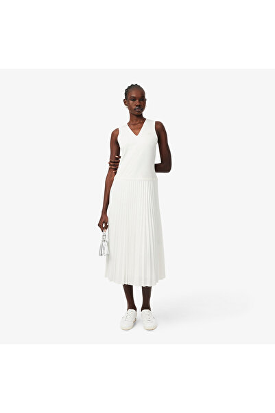 Lacoste Long Sleeveless Pleated Dress - EF2432-00-70V