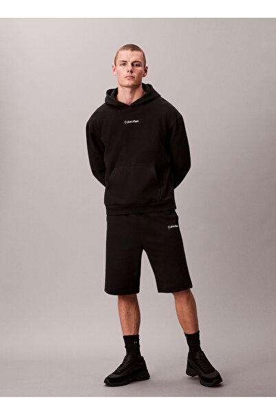 Calvin Klein Jeans Siyah Erkek Regular Fit Şort LVGMF5S800UB1 FLEECE SHORT