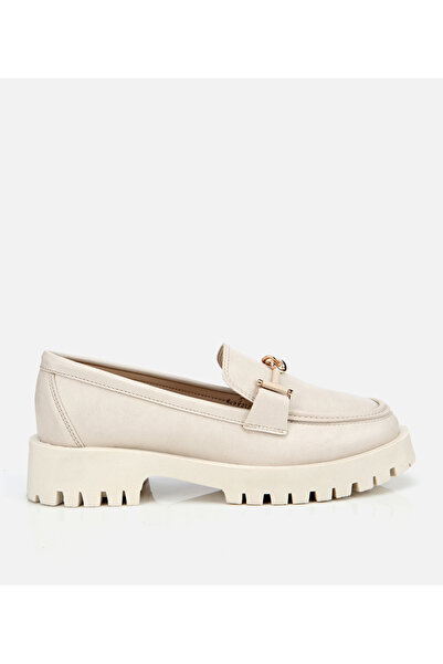 Hotiç Damen-Loafer in Ecru mit dicker Sohle im klassischen Stil
