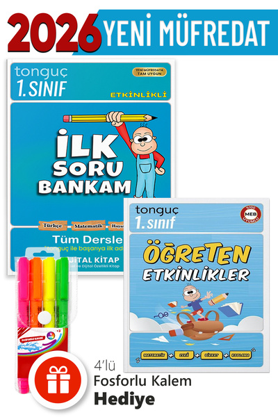 Tonguç Yayınları 1. Sınıf Öğreten Etkinlikler -1. Sınıf Tüm Dersler Soru Bank...