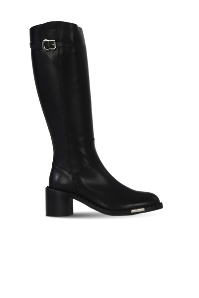 Bueno Shoes Black Leather Women's Heeled Boots 33Wc80010