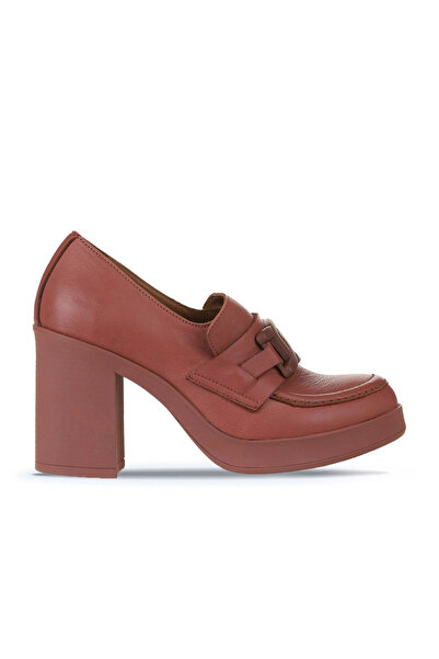 Bueno Shoes Pantofi cu toc de damă din piele roz 01wz3201