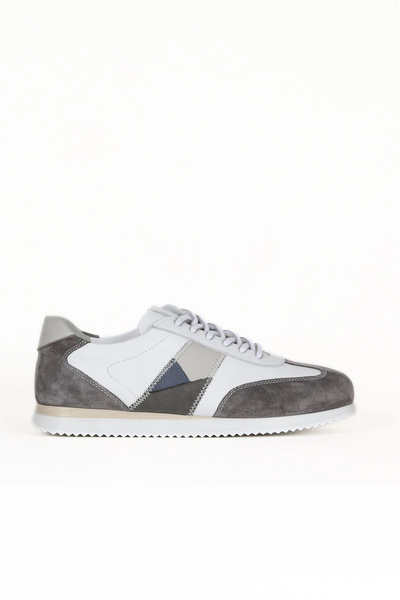 Bueno Shoes Gray Light Suede-White Marsel Men's Casual Shoes 07Ma2004Grd18