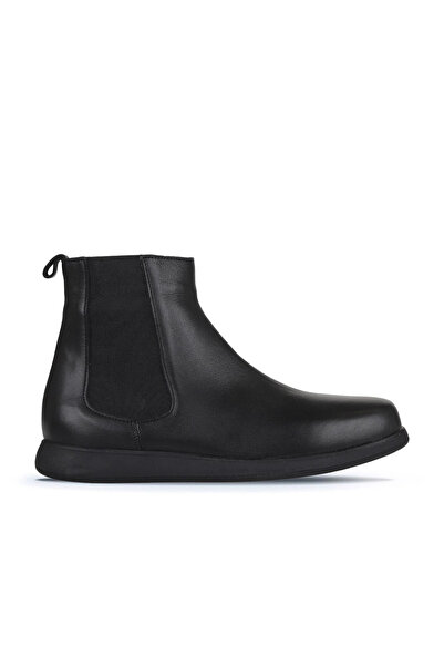 Bueno Shoes Cizme plate de damă din piele neagră 01wz4204