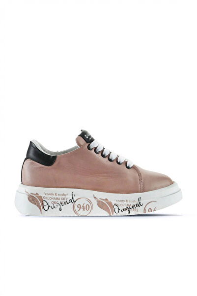 Bueno Shoes Dusty Rose Black Leather Γυναικεία Αθλητικά Παπούτσια 01wt4700