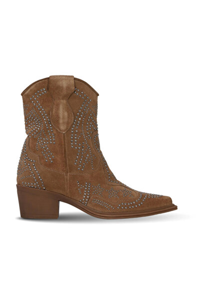 Bueno Shoes حذاء بكعب نسائي من الجلد السويدي باللون البني 39wb1574