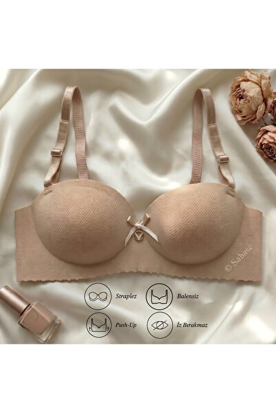 Sabase Laser Cut Hand-Support Strapless Push-Up Bra (No Wire)