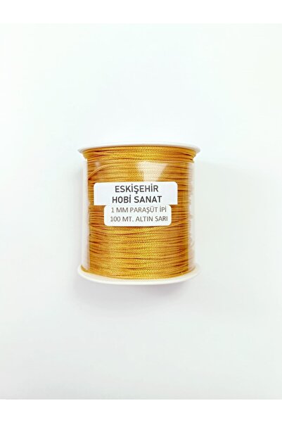 Eskişehir hobi sanat 1 мм 100 метра златисто жълто злато цвят парашутно въже ...