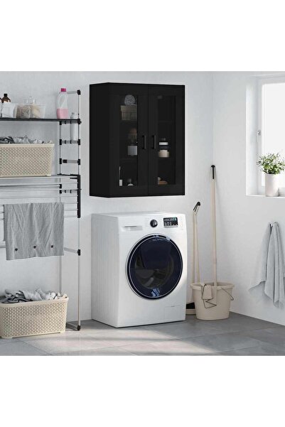 Concept Dulap cu montaj pe perete, negru, 69,5x34x90 cm