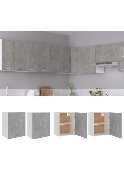 Concept Dulapuri suspendate, 2 buc., gri beton, 50x31x60 cm, PAL