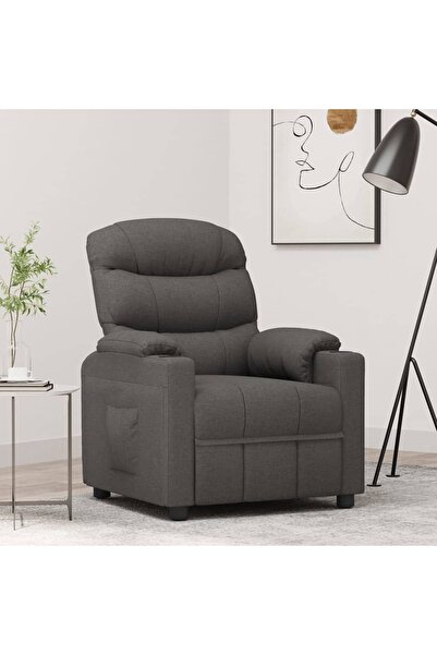 Concept Fotoliu rabatabil, gri închis, material textil