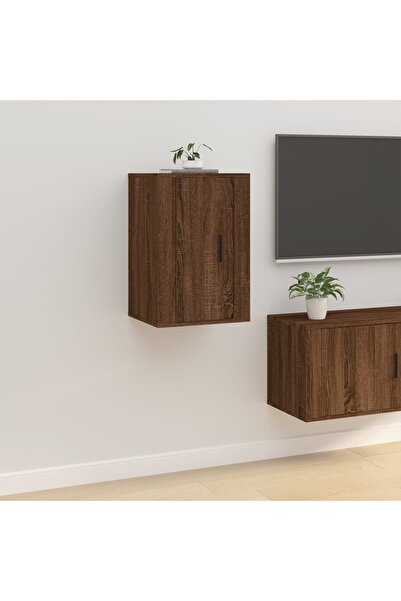 Concept Dulap TV montat pe perete, stejar maro, 40x34,5x60 cm