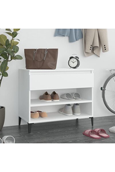 Concept Pantofar, alb, 70x36x60 cm, lemn prelucrat