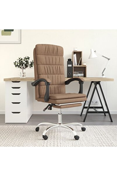 Concept Fotoliu de birou rabatabil, maro, textil